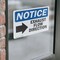 Signmission Exhaust Flow Direction (Right Arrow) Sign With Symbol, 5 in W x Rectangle, Vinyl Decal OS-2PACK-NS-D-35-L-12215 - alternate 6